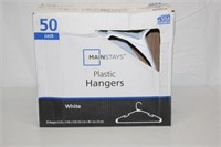 NEW MAINSTAYS PLASTIC WHITE HANGERS