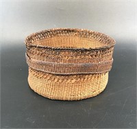 Antique Tlingit basket, only part that remains of