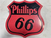 Phillips 66 Tin Sign, 14 x 13.5"