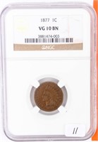 Coin 1877 Indian Head Cent NGC VG10BN