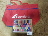 Carnival tote bag and pilks dot tin box