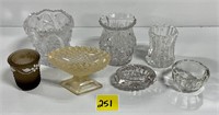 Vtg Cut Glass Toothpick Holders Salt Cups