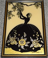 30's Smith Frederick Reverse Painted Glass Art