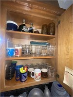 Contents in Kitchen Cabinet-Coffee Mugs Wine