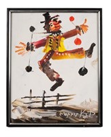 Morris Katz Clown Painting