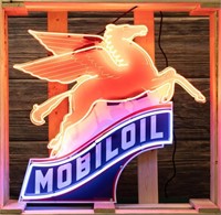 Mobil Oil Neon Sign In Crate