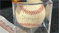 Joe DiMaggio Autographed Baseball COA