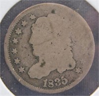 1835 Half Dime small Date and 5 Cent.