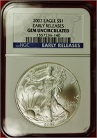 2007 Silver Eagle NGC Gem Uncirculated