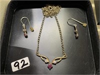 925 NECKLACE AND EARRINGS