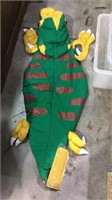 Crocodile costume with head, body, feet, tights,