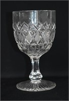 Early Pressed Glass Goblet "Peerless"