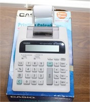 Casio printing calculator w AC adaptor works
