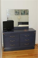 1950s painted double dresser w mirror