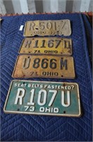 Lot of 4 Ohio License Plates