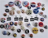 ASSORTED PRESIDENTIAL ELECTION CAMPAIGN PIN LOT