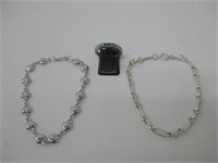 2 Sterling Silver Bracelets & Sterling Silver Ring