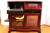 Vintage "Silverstone" Console Record Player/Radio