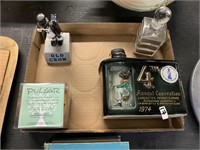 OLD CROW, DECANTER, PERFUME BOTTLE, PULSAR