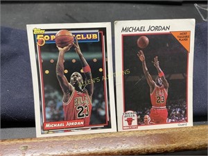 2 MICHAEL JORDAN CARDS  TOPPS AND NBA