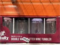 SULLY GLITTER WINE TUMBLERS RETAIL $30