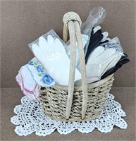 Gloves & Hankies - basket included