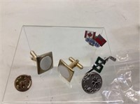 Assorted pins & cuff links