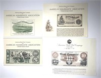 Lot of 4 ANA Intaglio Souvenir Cards 1996-2003