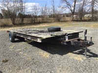 16'x7' FLATBED WOOD DECK S/A TRAILER