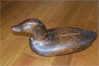 Antique Primitive Carved Duck, Measures: 7.25" x