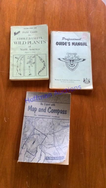 3 books, Herters, Wild plants, Map & Compass