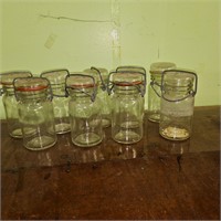 9 WHEATON HALF PINT JARS