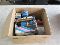Box of Timken bearings & sickle sections