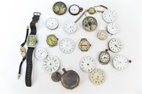 GROUPING OF POCKET WATCH DIALS ETC
