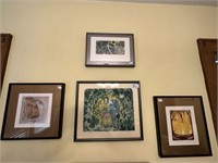 4- Framed Artist Proofs by Diane Griffiths