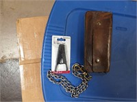 Leather wallet on chain etc