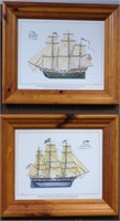 Joseph A. Phelan 2 Pirate Ship Lithographs