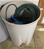 Garden hose this and rain water container with