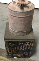 Vintage metal containers