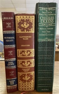 3 QUALITY LEATHER BOUND BOOKS