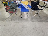3 Folding Lawn/Camping Chairs