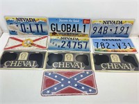 Asstd Metal License Plates and Filler Plates