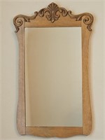 Vtg. Wooden Wall Mirror w/ Acanthus Leaf & Scroll