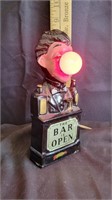 Vtg Japan "The Bar Is Open" Bartender Red Nose