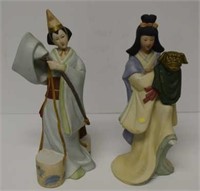 Pair of Toscany Porcelain Oriental Figures