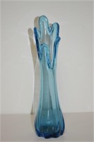 Vintage Blue Viking Glass Vase