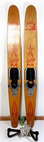 Paire de skis nautiques vintage 59" x 6½" de large