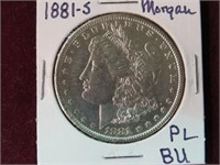 1881 S MORGAN SILVER DOLLAR 90% PL BU