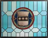 English Stained Glass Window Panel, 19th C.