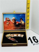 John Wayne Collectors Knife in Wooden Box